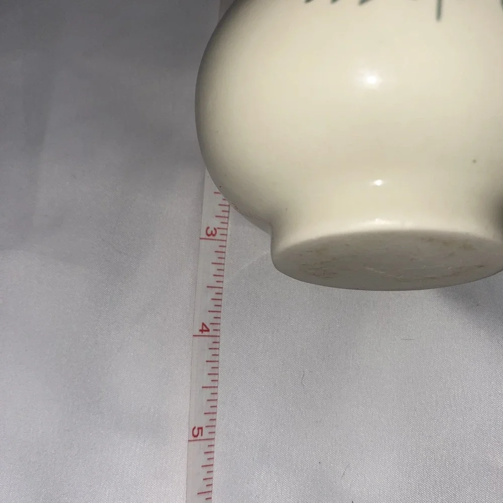 Petite Bud Vase, Small Floral Detail on‎ Each Side, blue Band 1980s